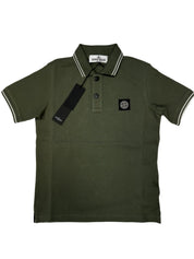 JUNIOR STONE ISLAND POLO T-SHIRT - KHAKI