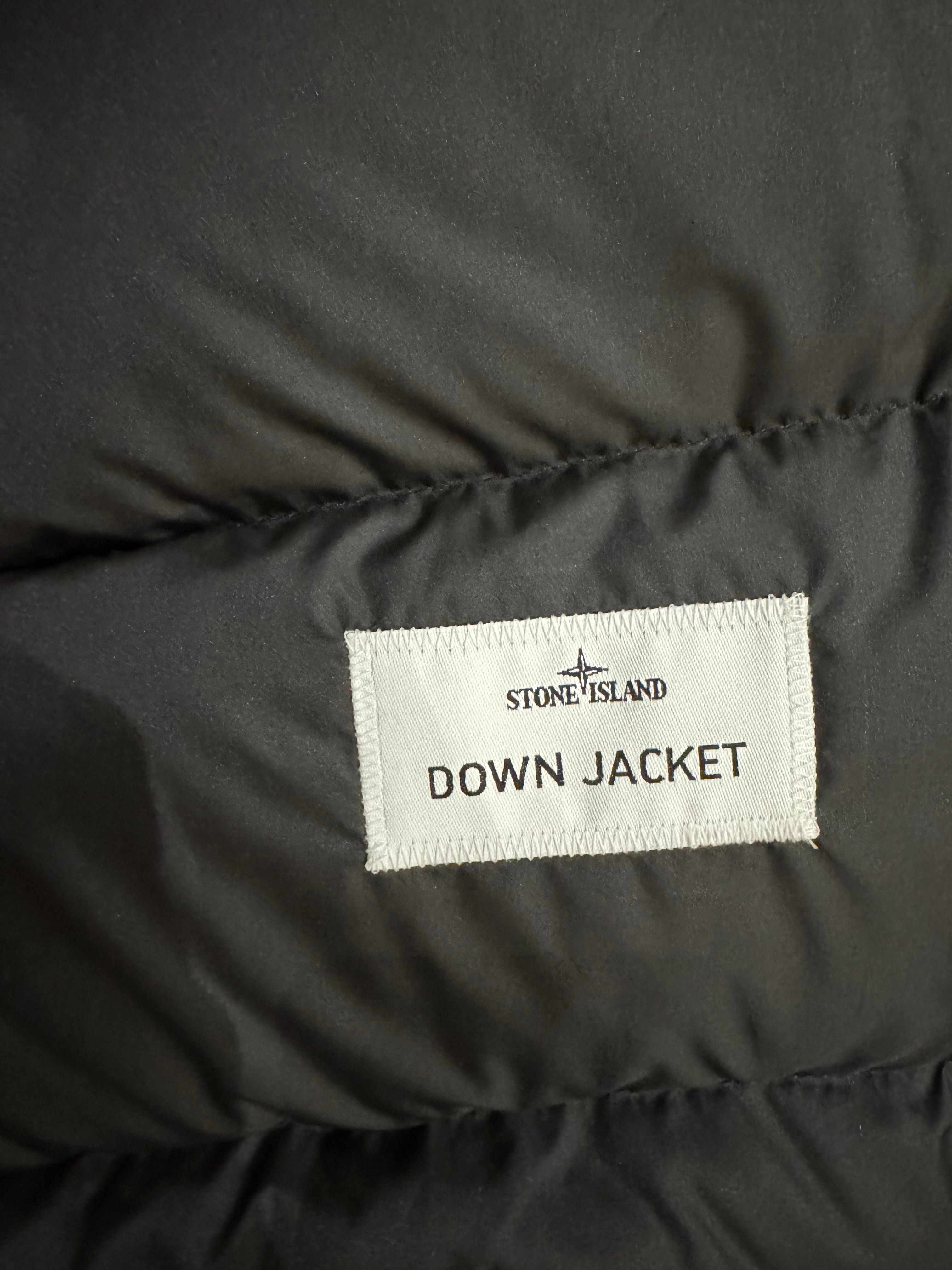 JUNIOR STONE ISLAND HOODED CARGO DOWN JACKET - ORANGE