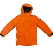 JUNIOR STONE ISLAND HOODED CARGO DOWN JACKET - ORANGE