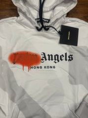 PALM ANGELS Hong Kong Sprayed Hoodie white