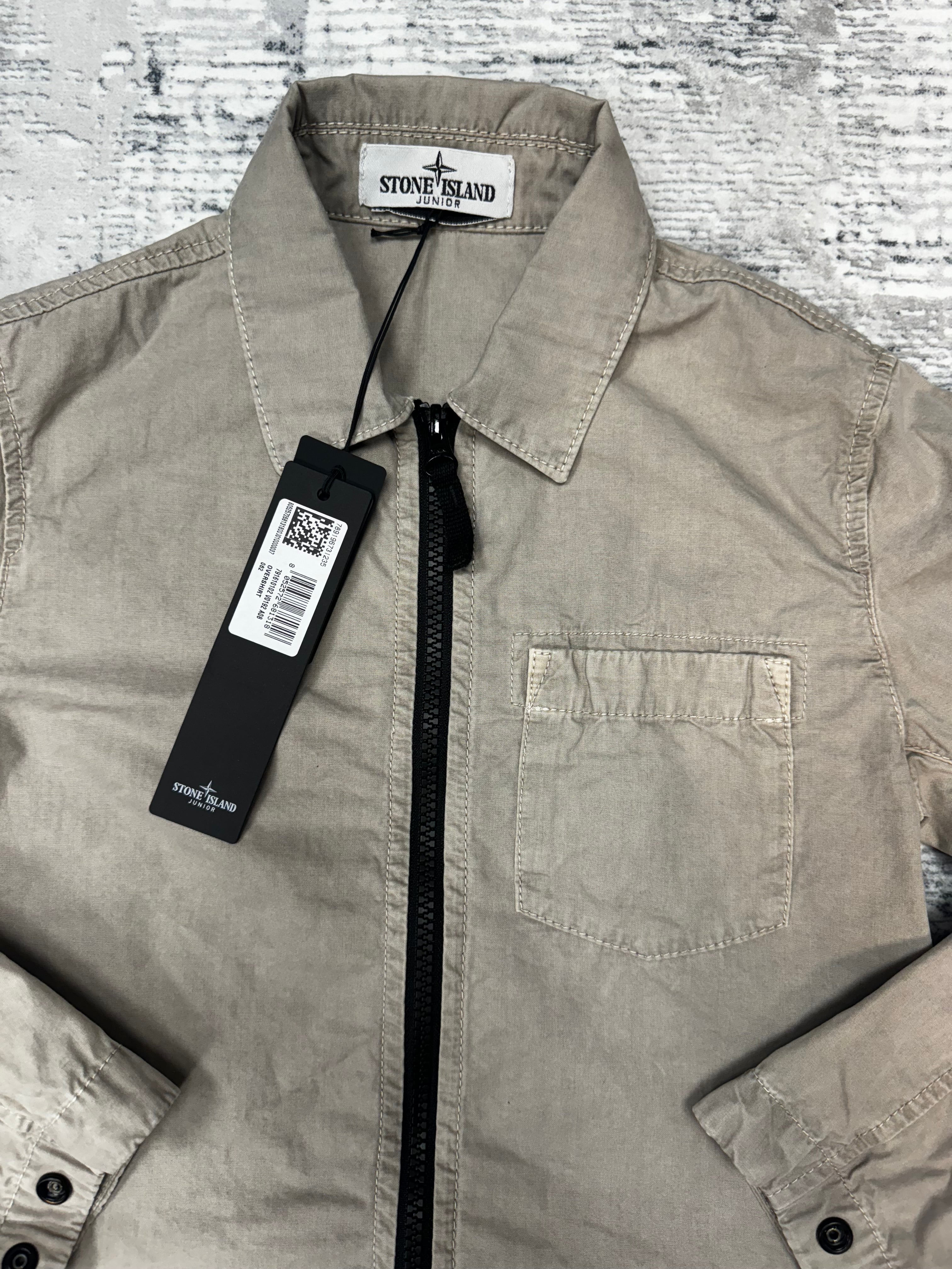 JUNIOR STONE ISLAND OVER-SHIRT - BEIGE