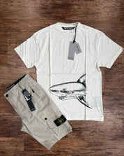 PALM ANGELS ‘BROKEN SHARK’ T-SHIRT - OFF WHITE