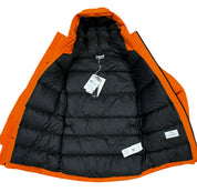 JUNIOR STONE ISLAND HOODED CARGO DOWN JACKET - ORANGE