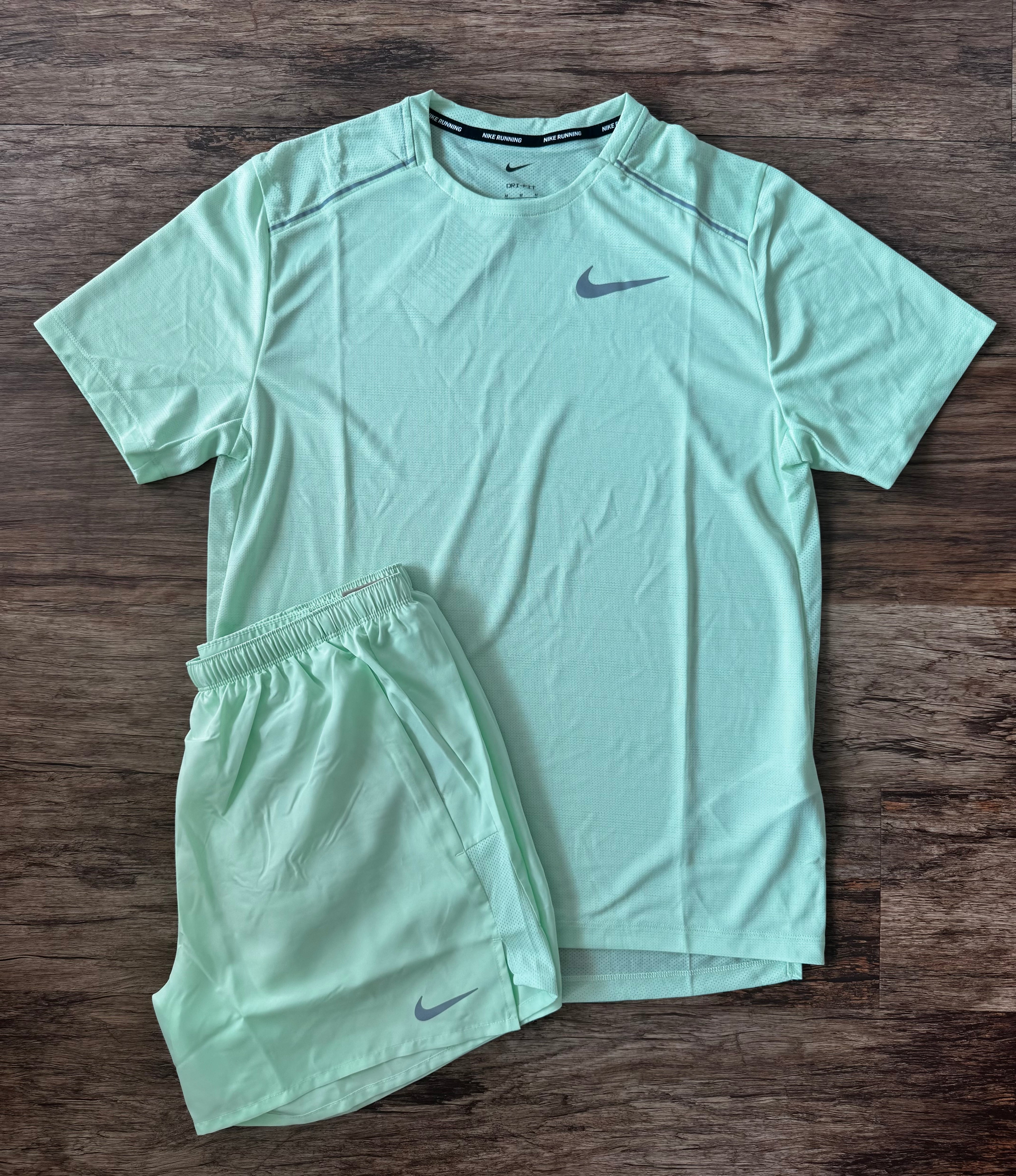 NIKE MILER 1.0 SHIRT & T-SHIRT SET VAPOUR