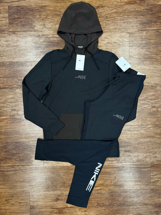 NIKE TRACKSUIT - BLACK / BROWN