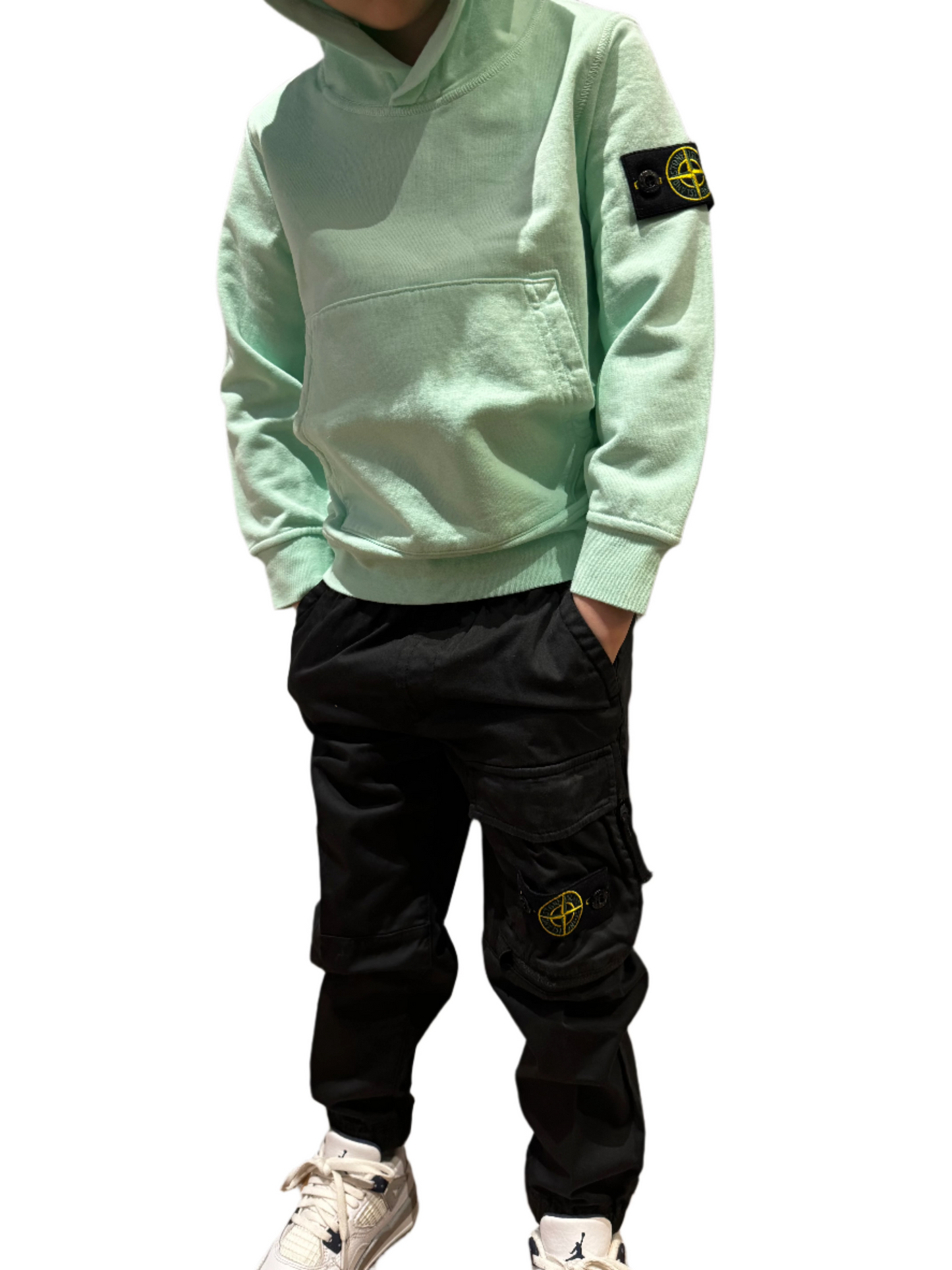 JUNIOR STONE ISLAND CARGOS - BLACK