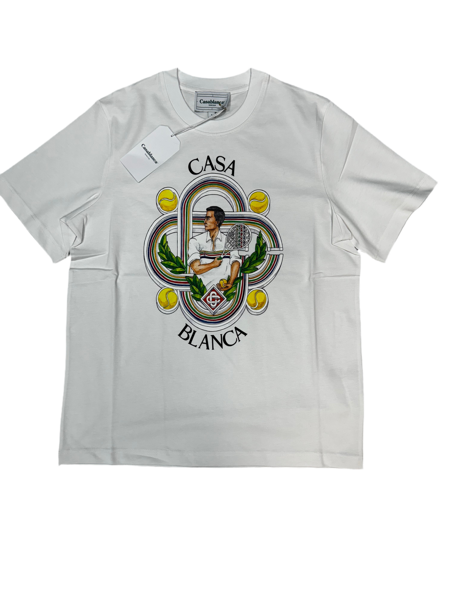 CASABLANCA LE JOUEUR T-SHIRT - WHITE