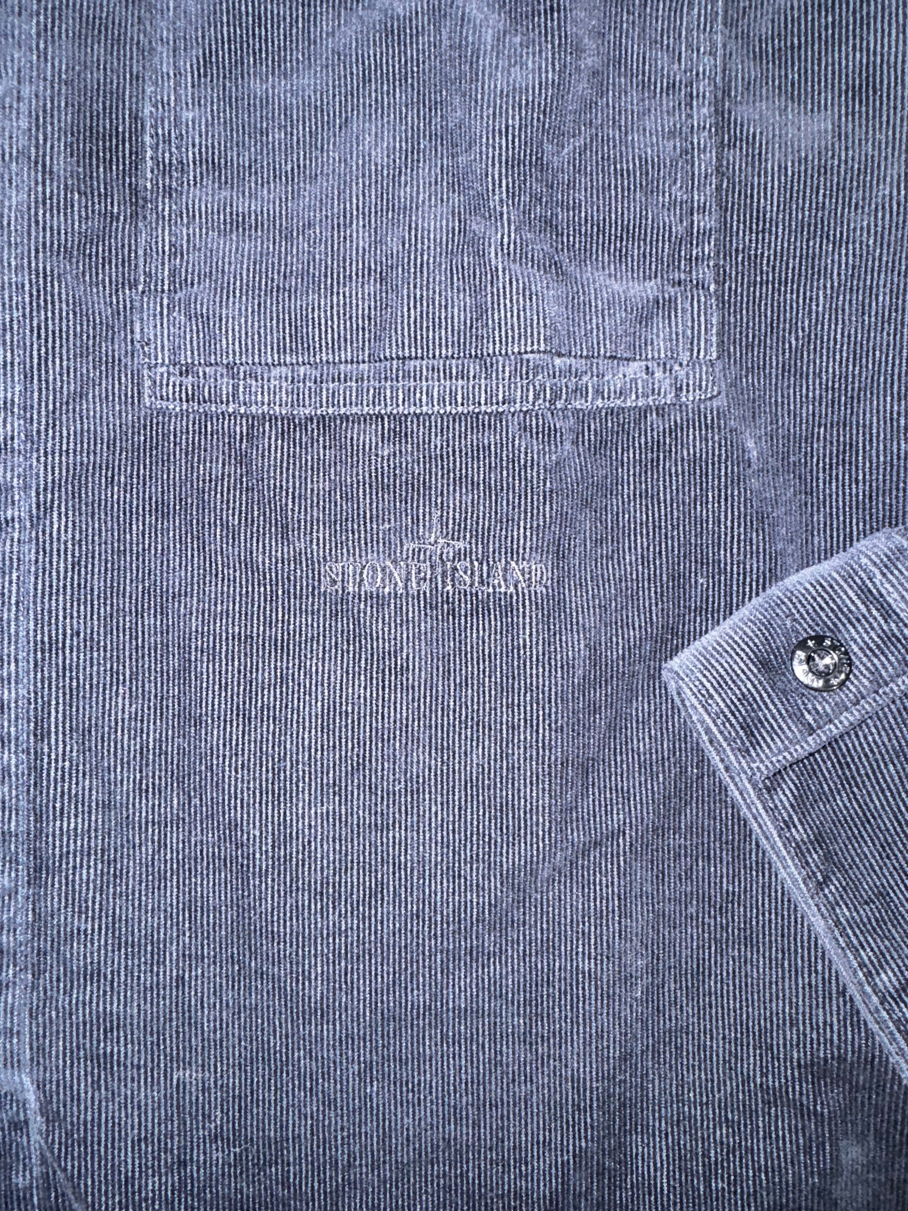 STONE ISLAND CORDUROY OVERSHIRT - NAVY