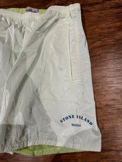 STONE ISLAND MARINA LOGO HOODED JACKET & SHORT SET - MINT