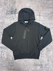 JUNIOR STONE ISLAND HOODIE - LEAD GREY