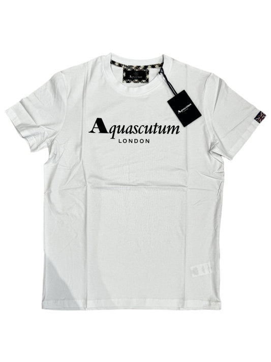 AQUASCUTUM T-SHIRT - WHITE