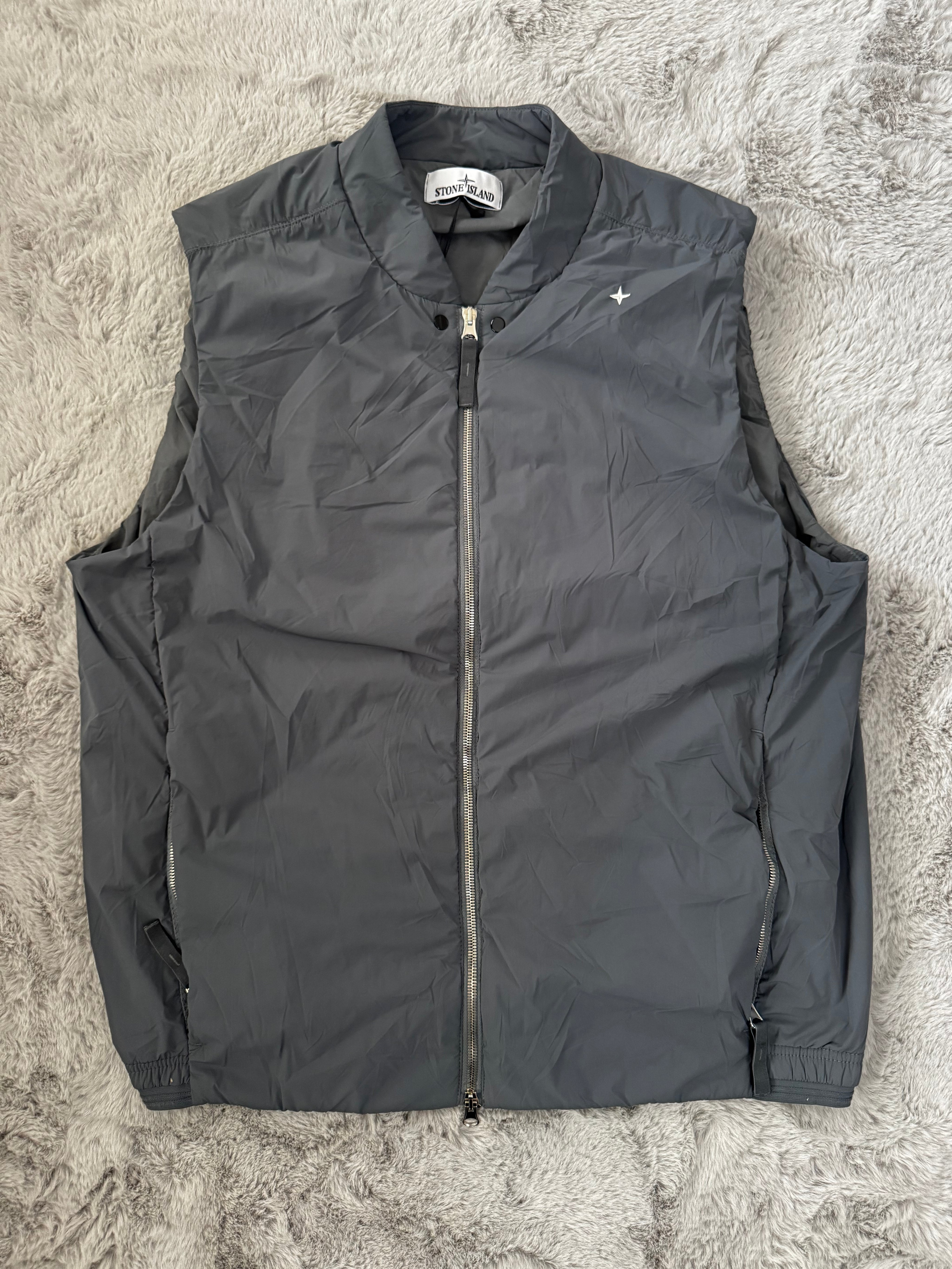STONE ISLAND SKIN TOUCH STELLINA GREY POLARTEC GILET