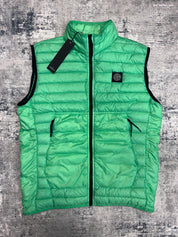 JUNIOR STONE ISLAND GILET - GREEN