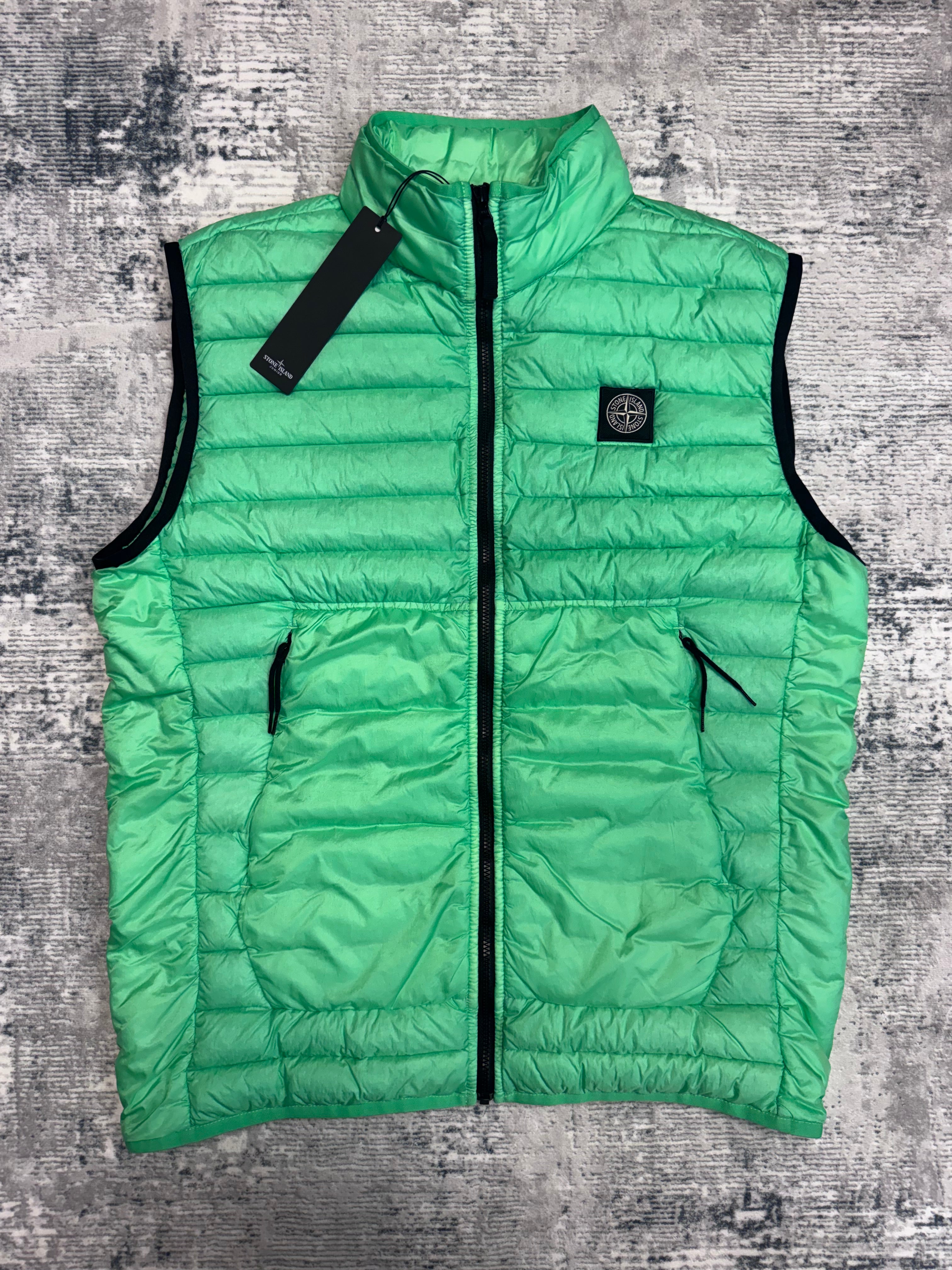 JUNIOR STONE ISLAND GILET - GREEN
