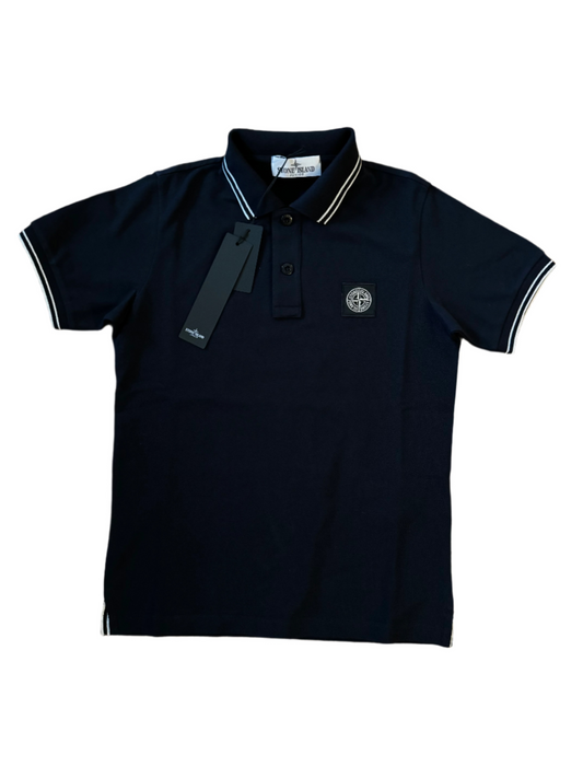 JUNIOR STONE ISLAND POLO SHIRT - NAVY