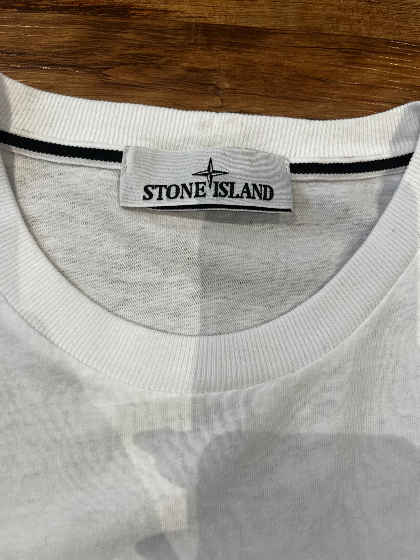 STONE ISLAND - COMPASS LOGO T-SHIRT - WHITE