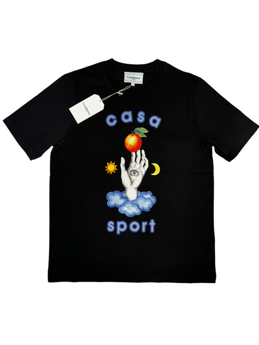 CASABLANCA CASA TALISMAN T-SHIRT - BLACK