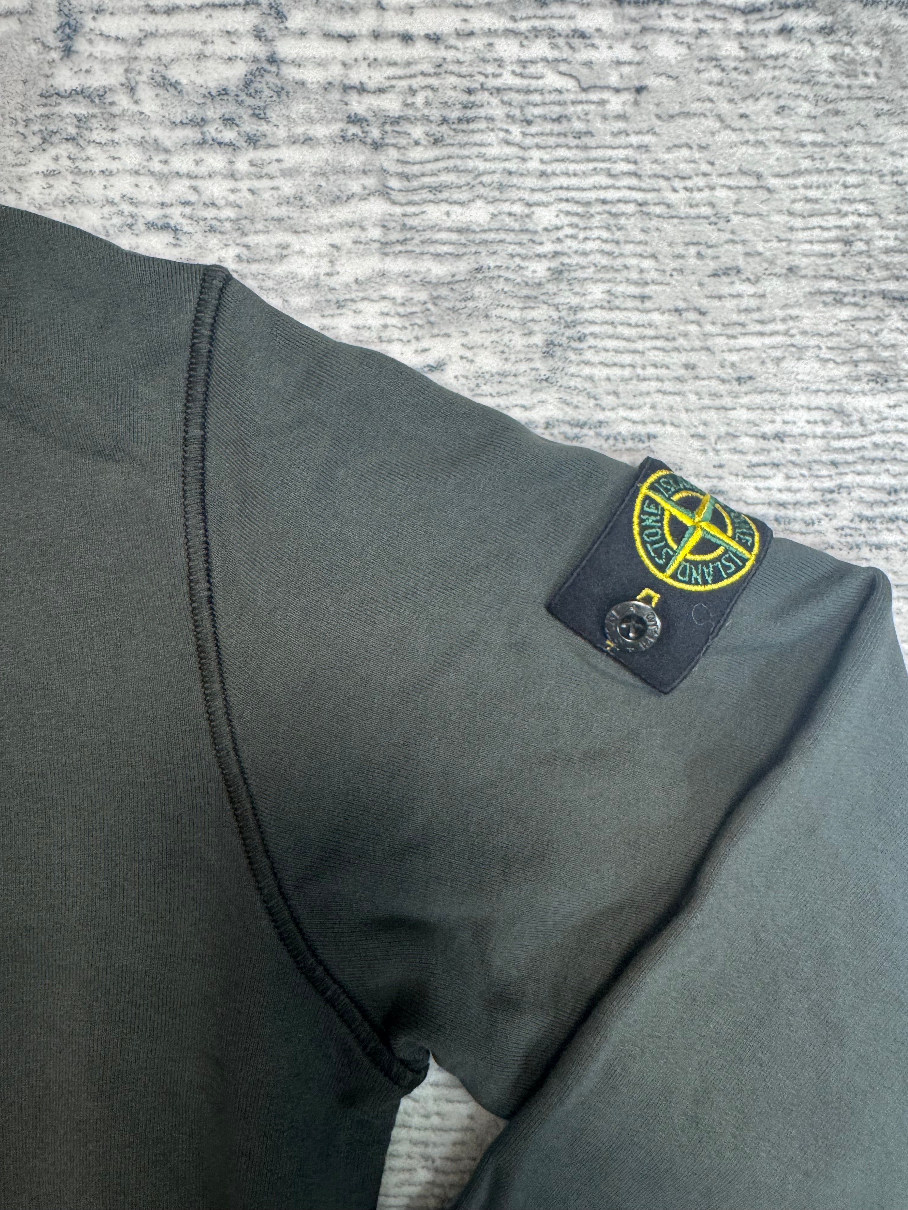 JUNIOR STONE ISLAND HOODIE - LEAD GREY