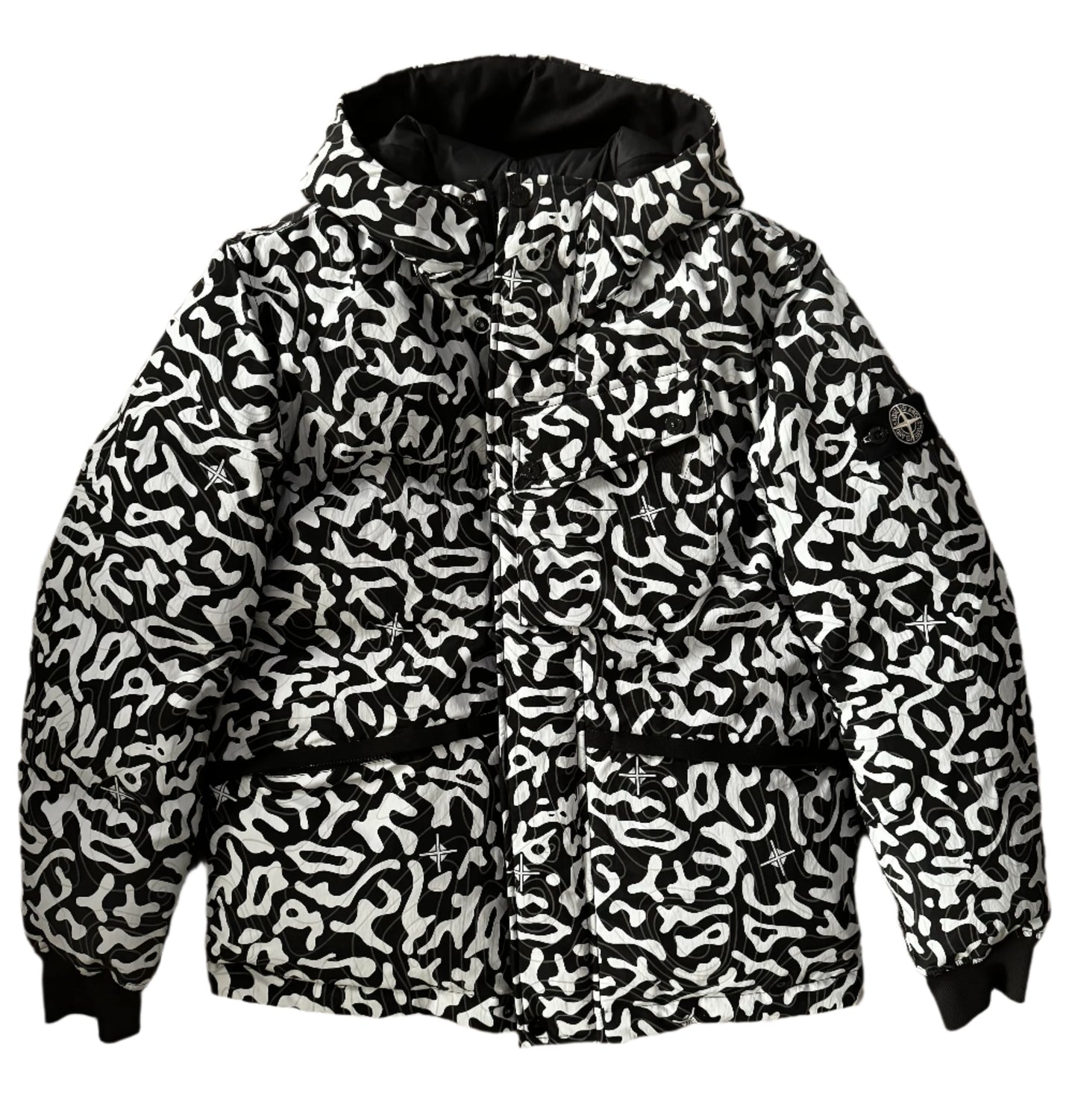 JUNIOR STONE ISLAND CAMOUFLAGE PRINT PUFFER