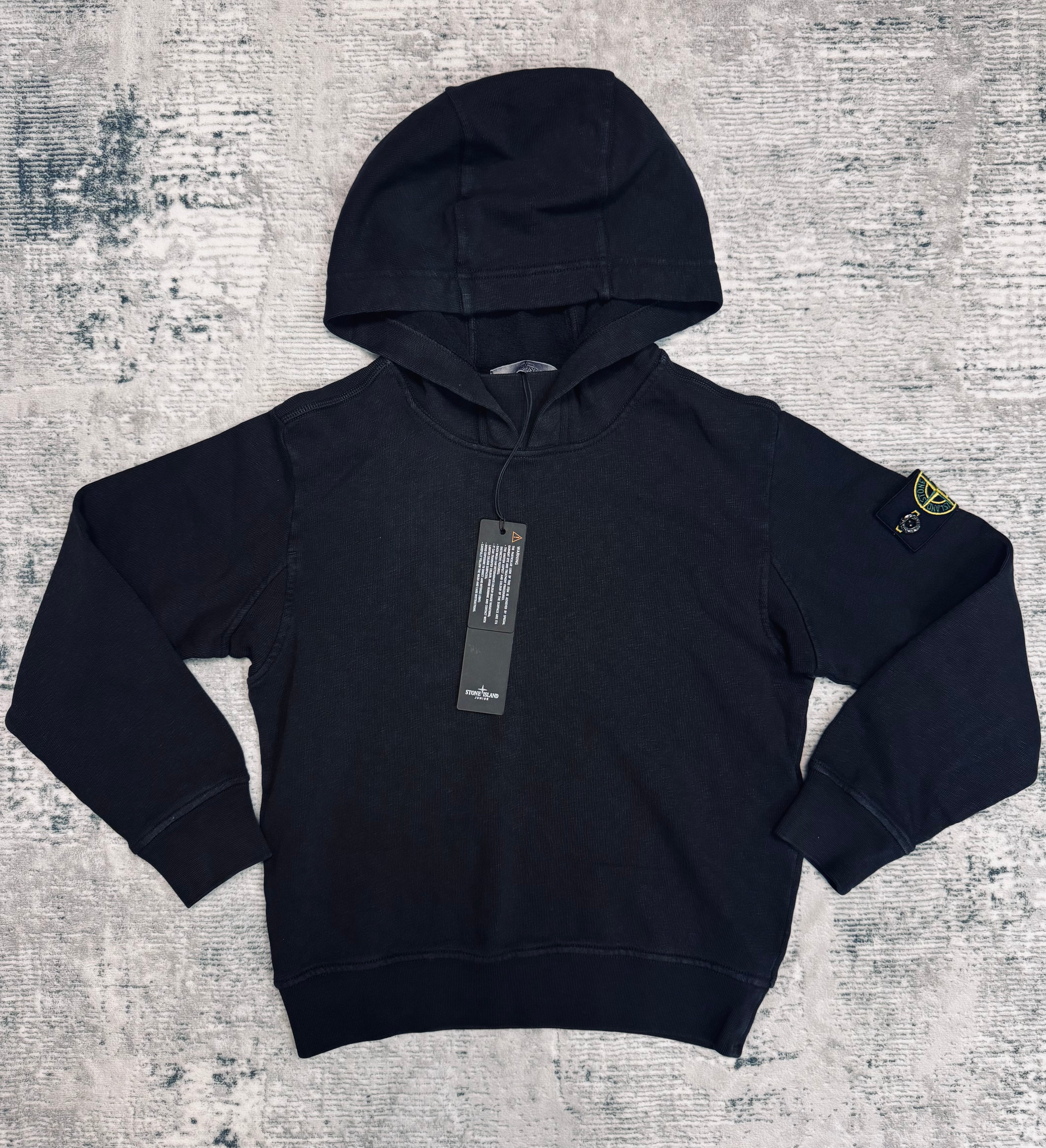 JUNIOR STONE ISLAND HOODIE - BLACK