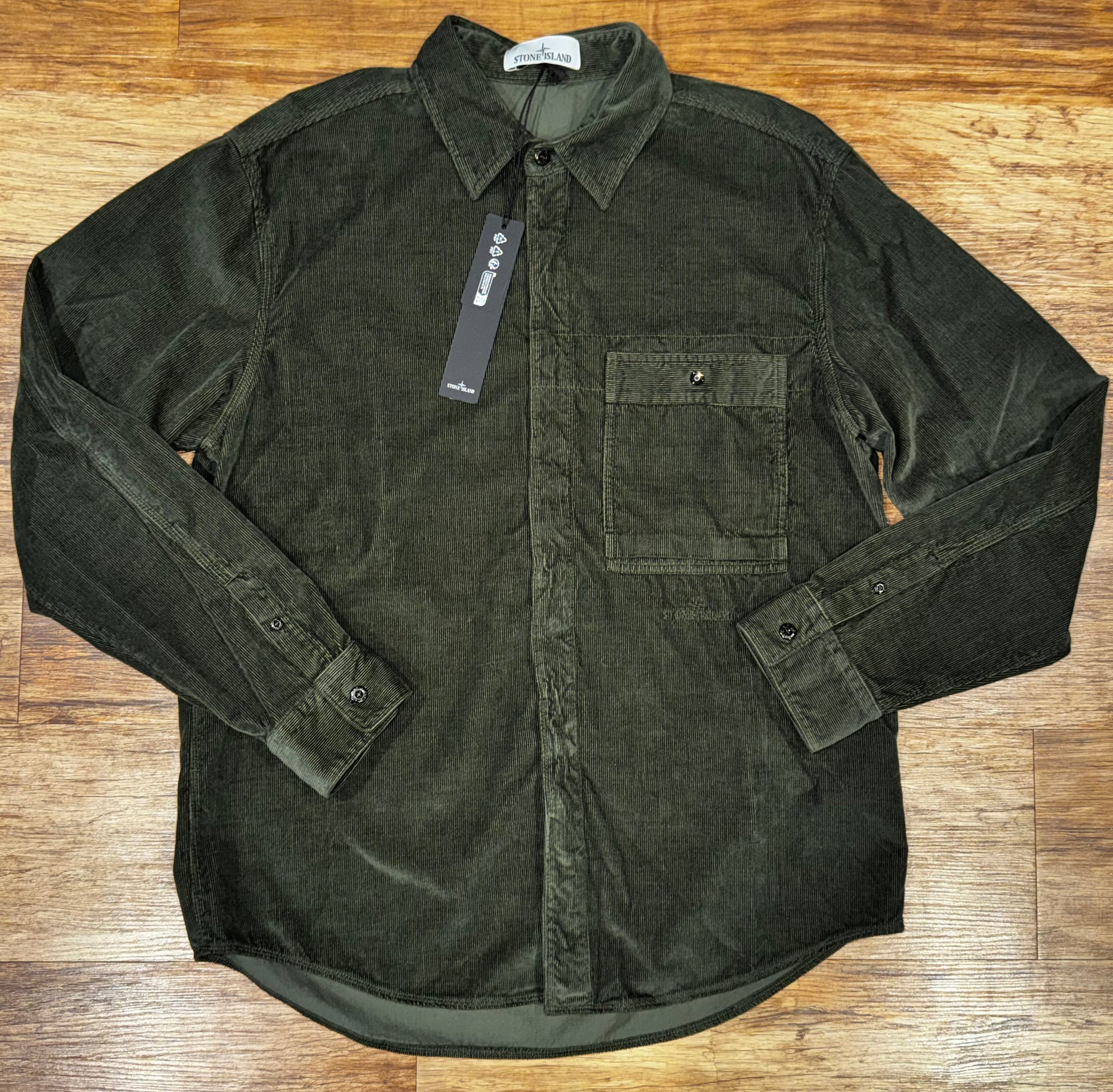 STONE ISLAND CORDUROY OVERSHIRT - KHAKI
