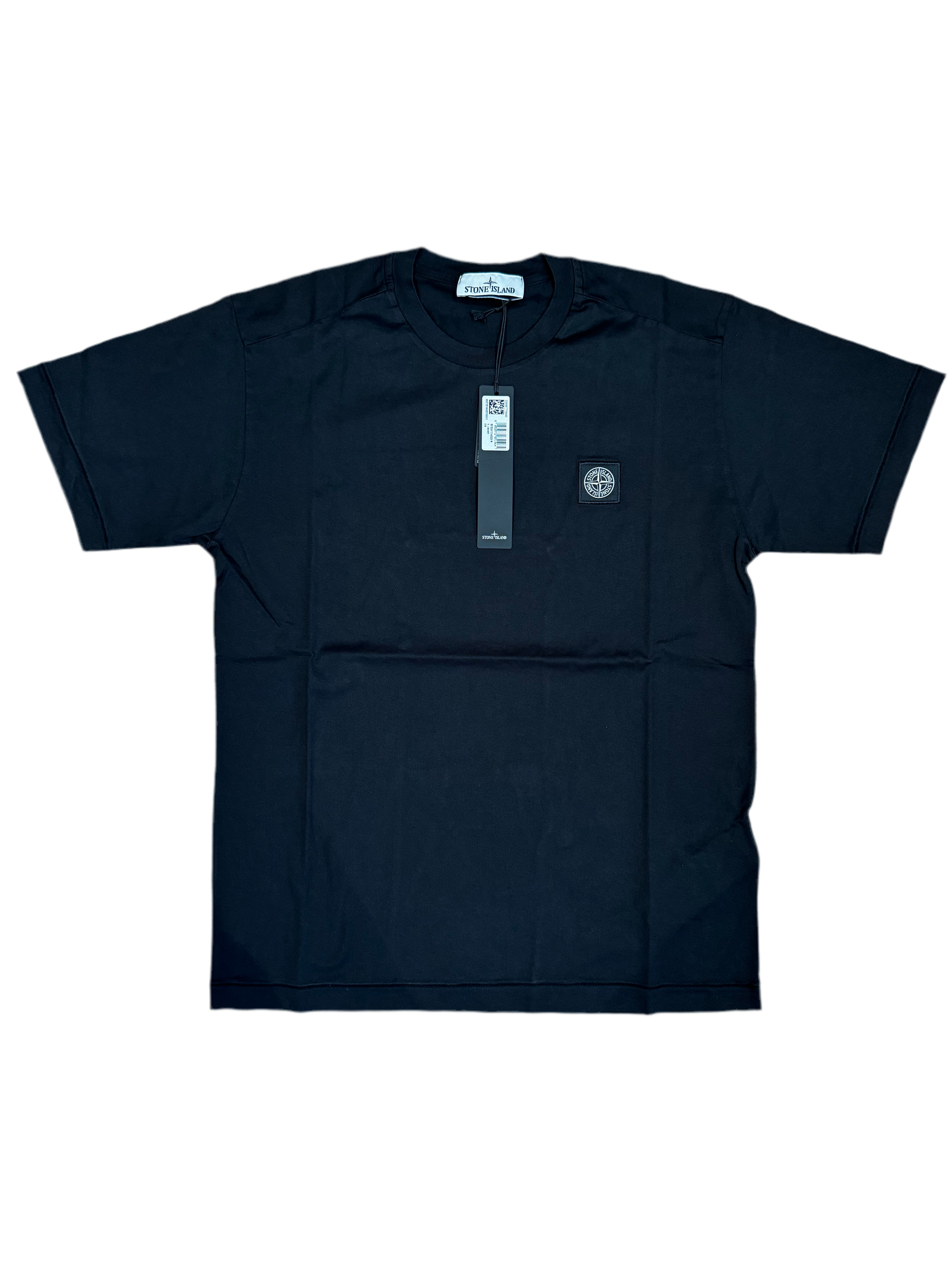 STONE ISLAND LOGO PATCH T-SHIRT BLACK