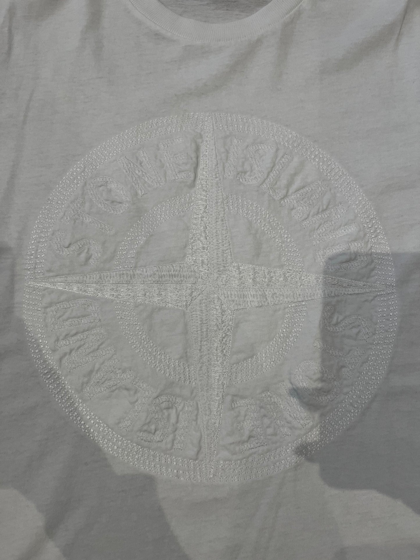 STONE ISLAND - COMPASS LOGO T-SHIRT - WHITE