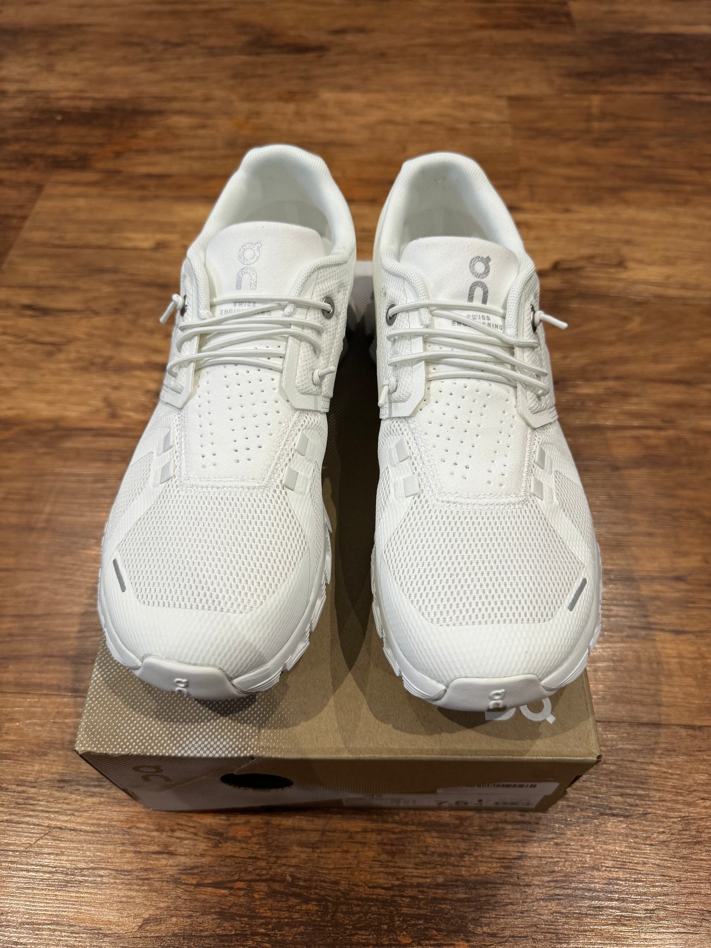 ON CLOUD - CLOUD 5 RUNNING TRAINERS - UNDYED WHITE