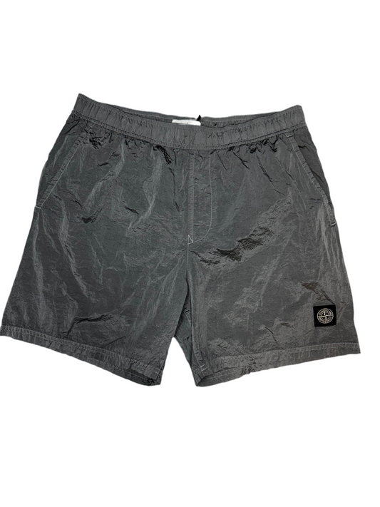 STONE ISLAND NYLON SWIM SHORTS - GREY