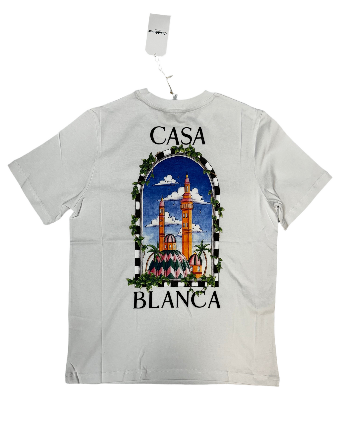 CASABLANCA VU DE DAMAS T-SHIRT - WHITE