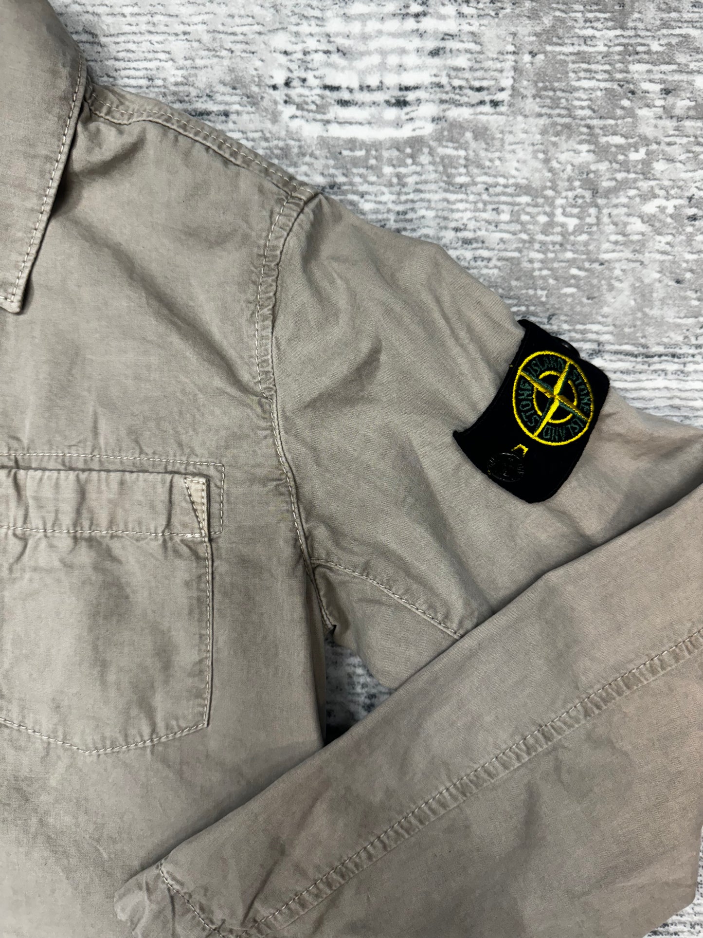 JUNIOR STONE ISLAND OVER-SHIRT - BEIGE