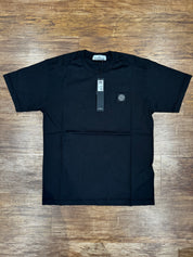 STONE ISLAND LOGO PATCH T-SHIRT BLACK
