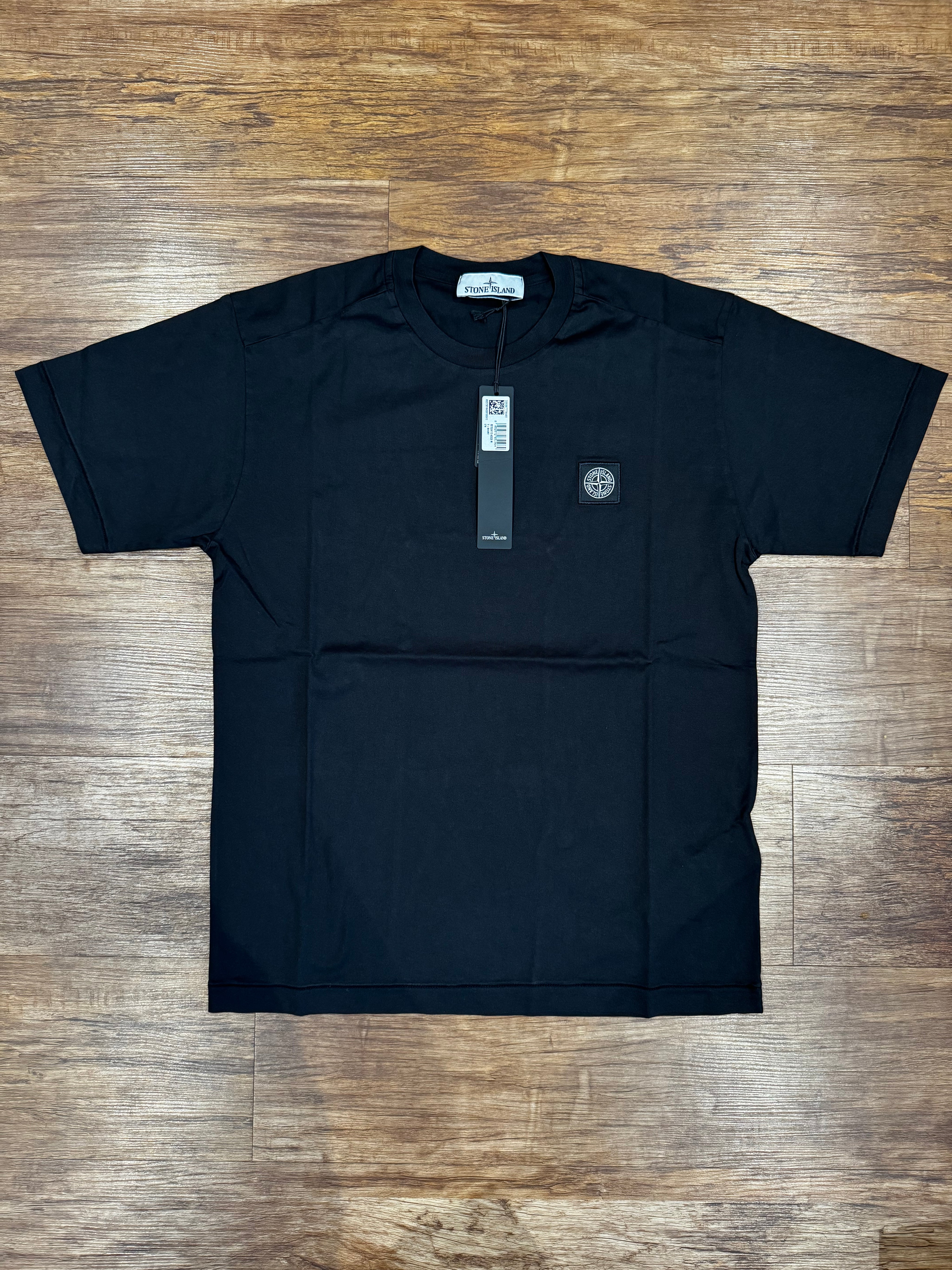 STONE ISLAND LOGO PATCH T-SHIRT BLACK