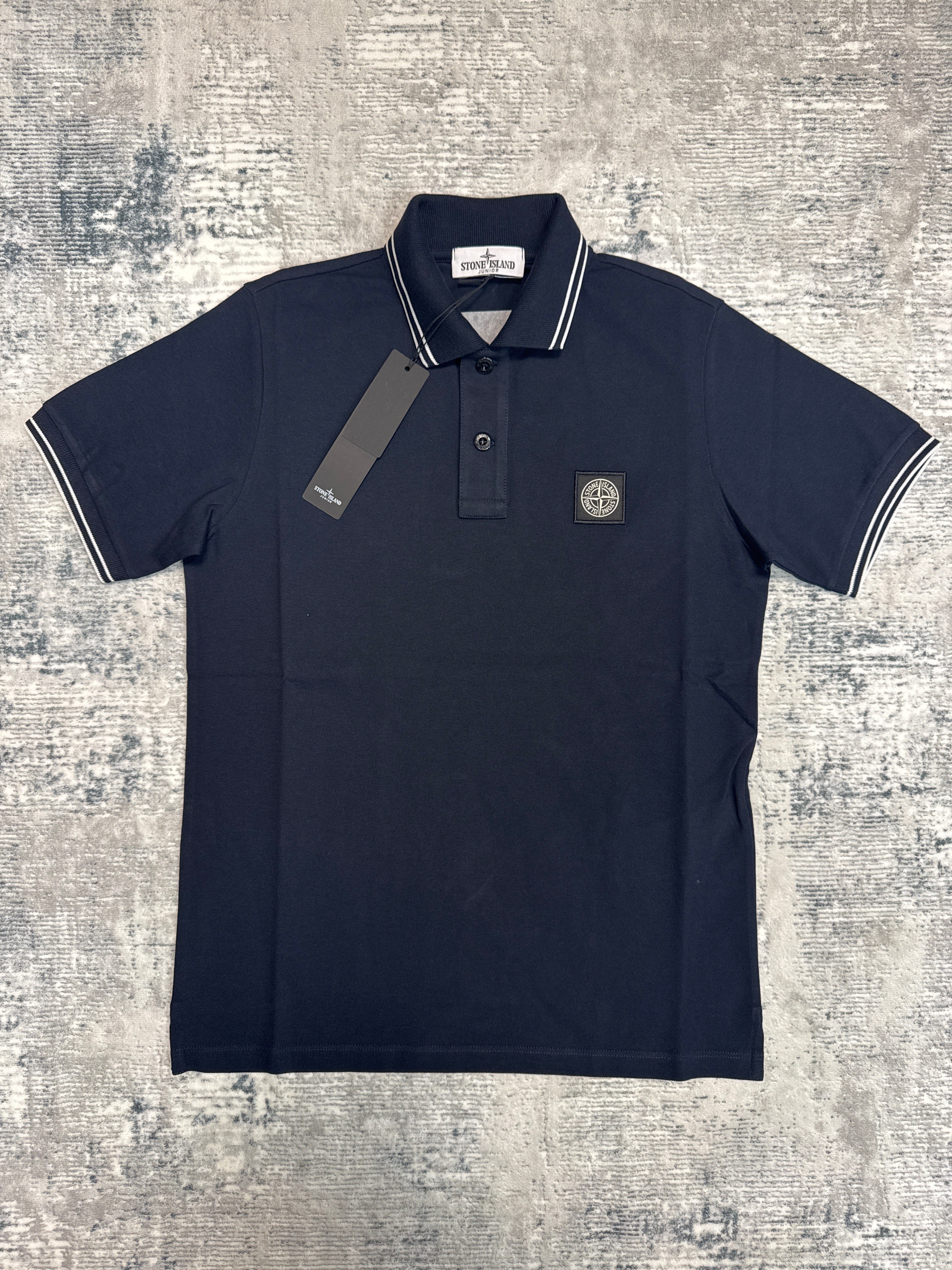 JUNIOR STONE ISLAND POLO T-SHIRT NAVY