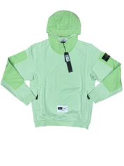 STONE ISLAND SWEATSHIRT NYLON HOOD - LIGHT GREEN