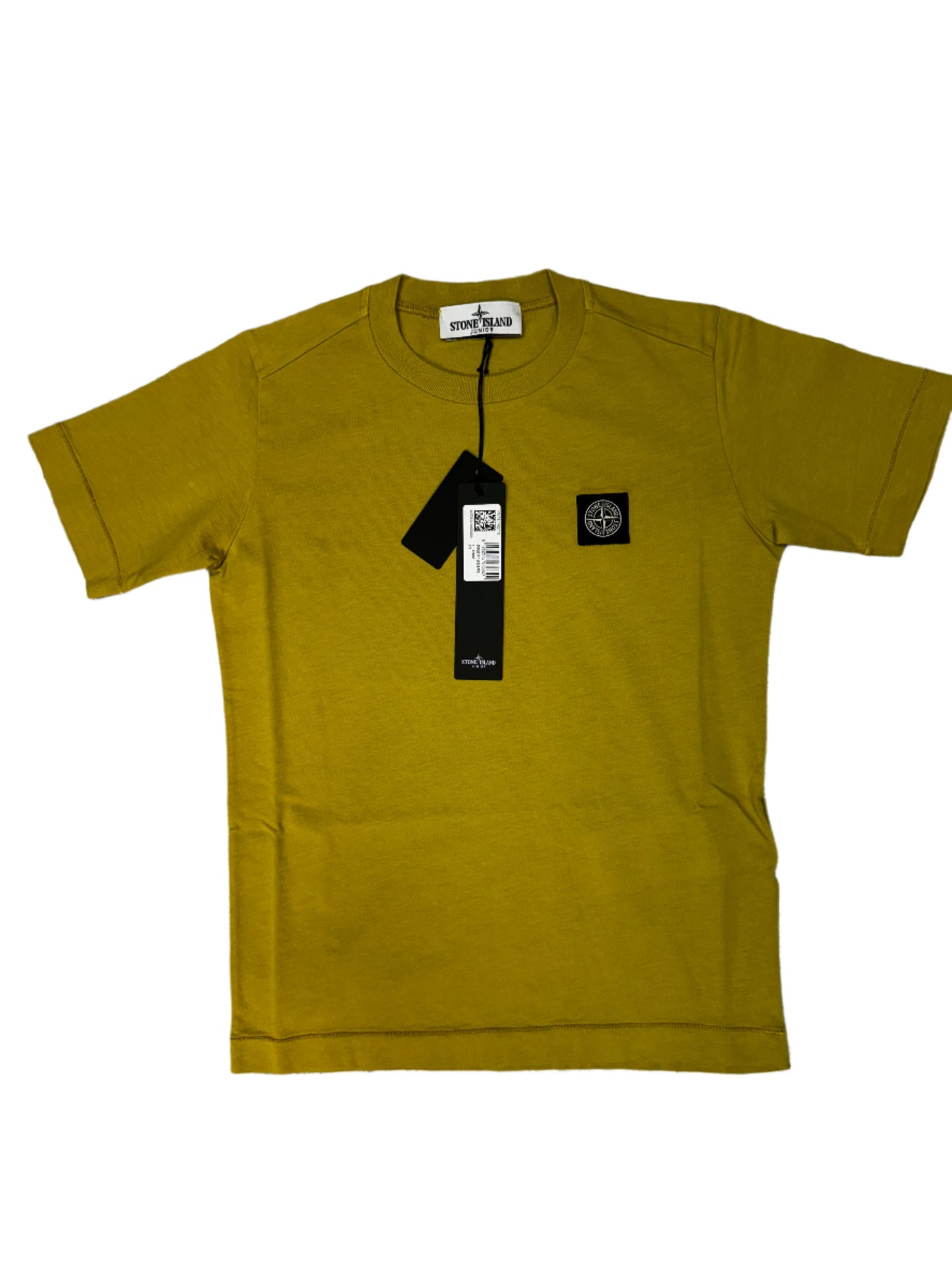 JUNIOR STONE ISLAND LOGO PATCH T-SHIRT - LIGHT MUSTARD