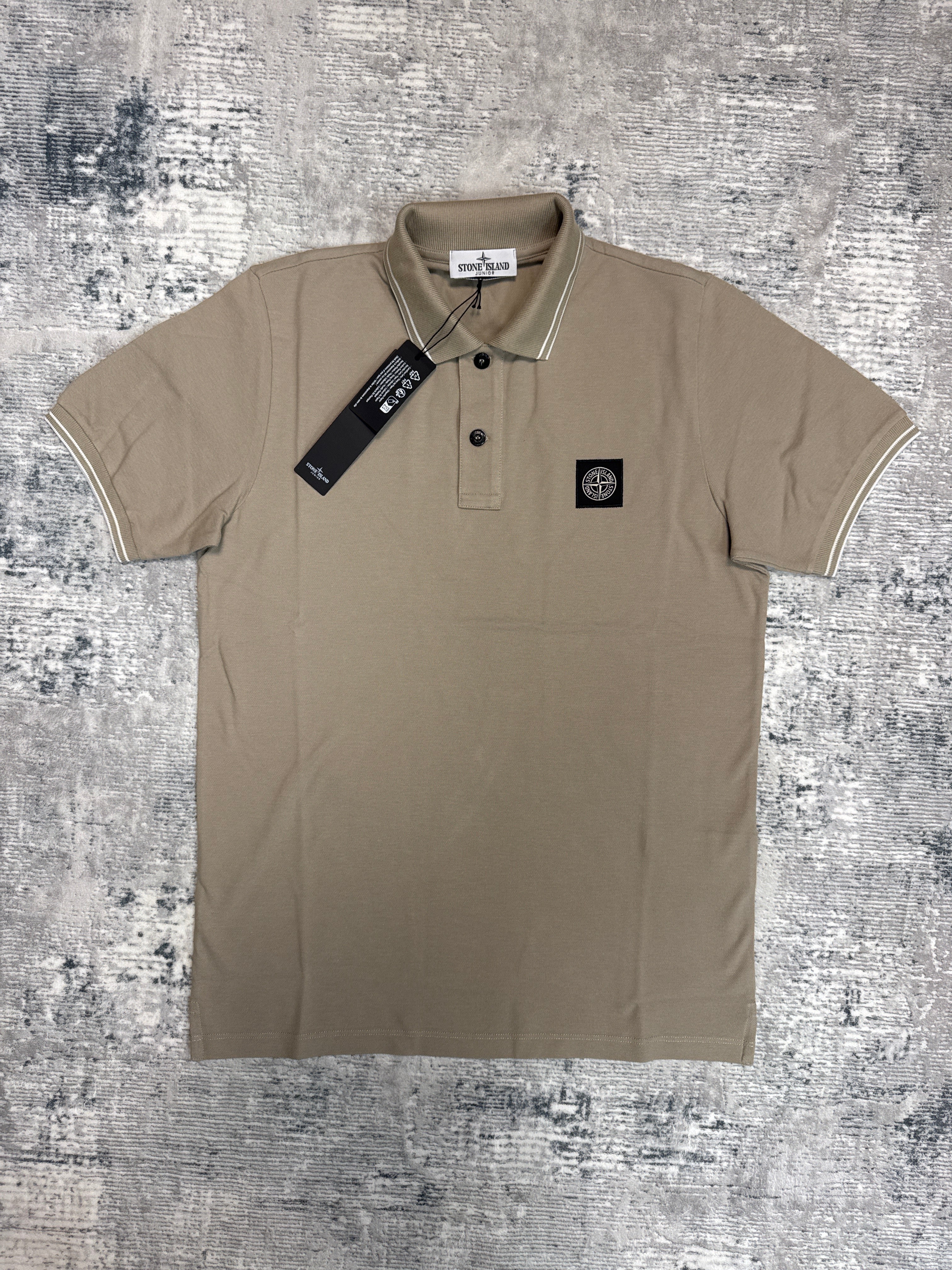 JUNIOR STONE ISLAND POLO SHIRT - SAND