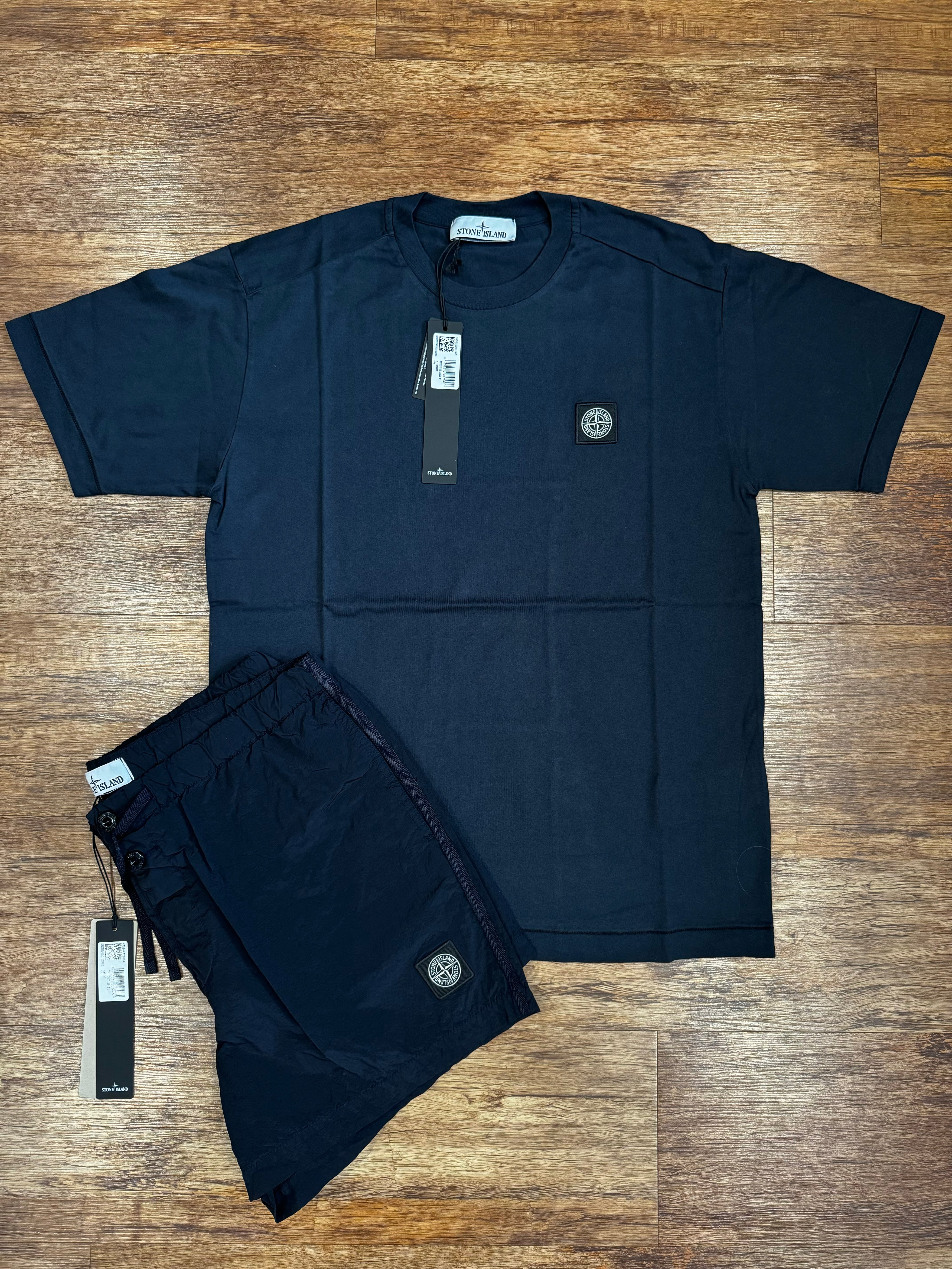STONE ISLAND LOGO PATCH T-shirt - NAVY
