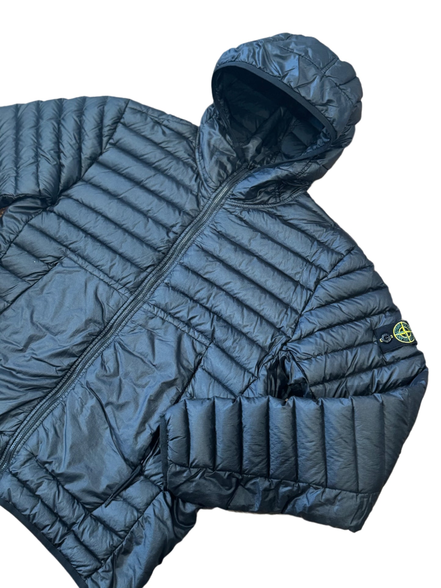 JUNIOR STONE ISLAND DOWN JACKET - BLACK