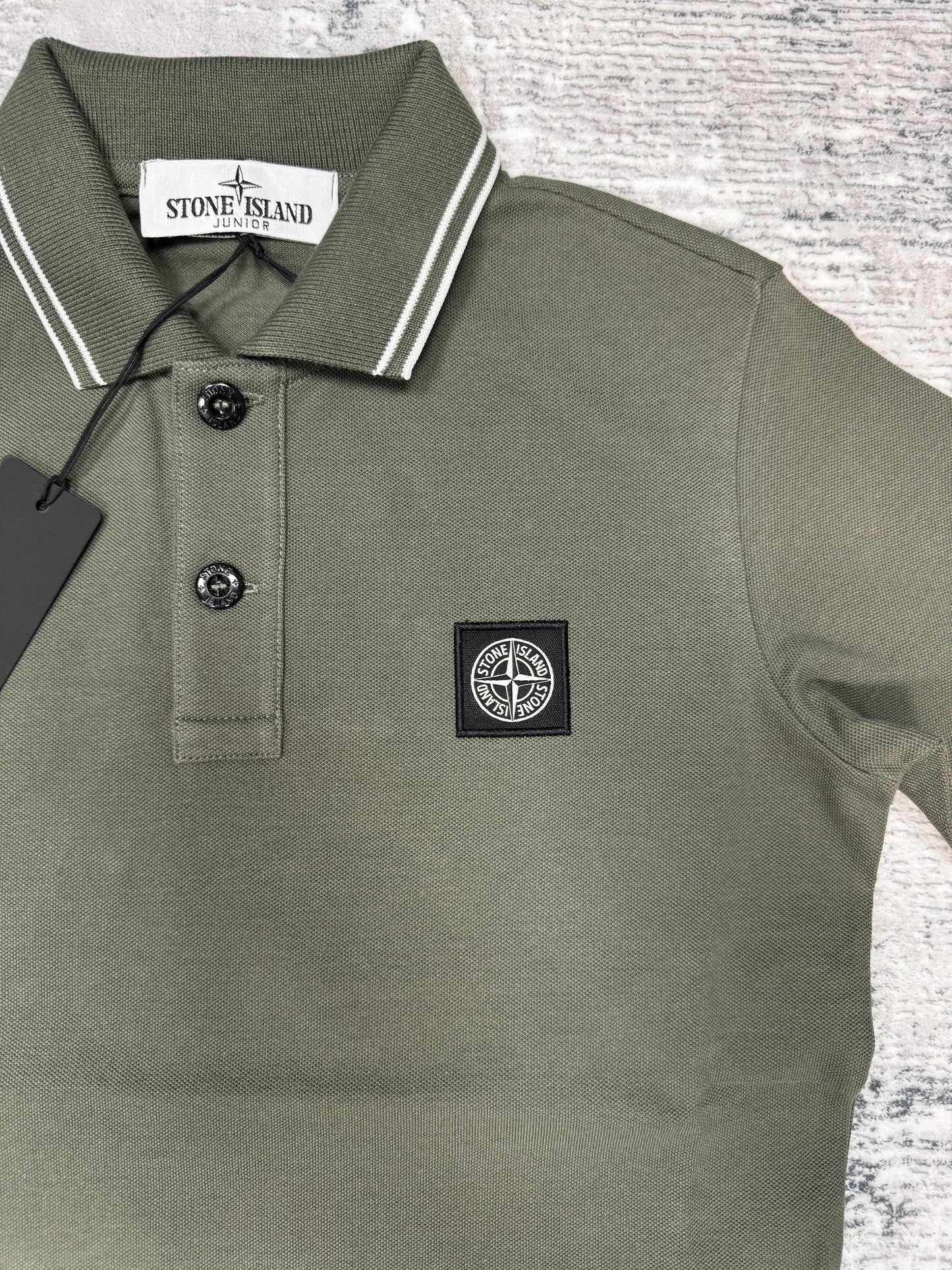 JUNIOR STONE ISLAND POLO T-SHIRT - KHAKI