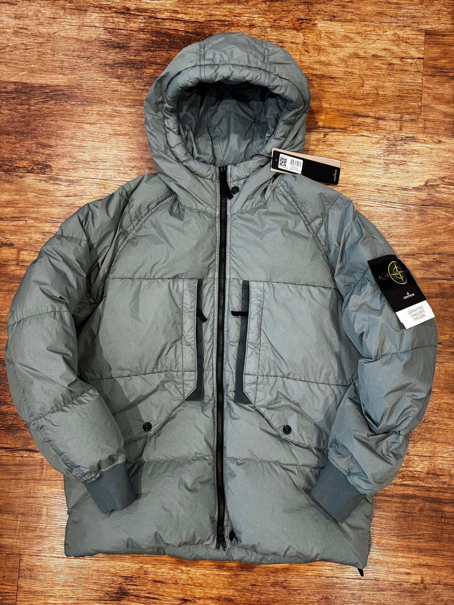 STONE ISLAND - CRINKLE REPS DOWN JACKET - SAGE