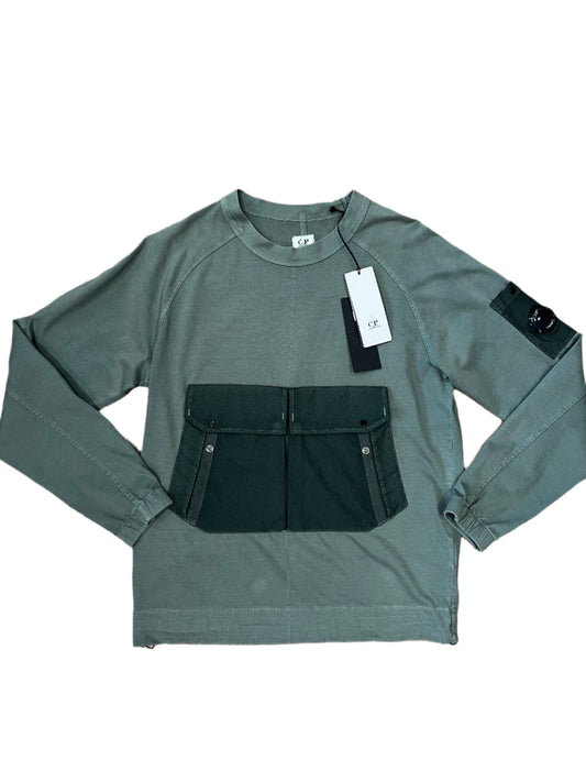 CP COMPANY - HEAVY JERSEY JUMPER - KHAKI