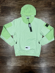 STONE ISLAND SWEATSHIRT NYLON HOOD - LIGHT GREEN